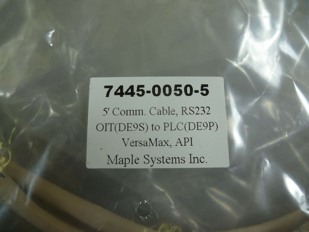 Maple Systems 7445-0050-5 VersaMax API OIT(DE9S)/PLC(DE9P) 5' Cable RS232