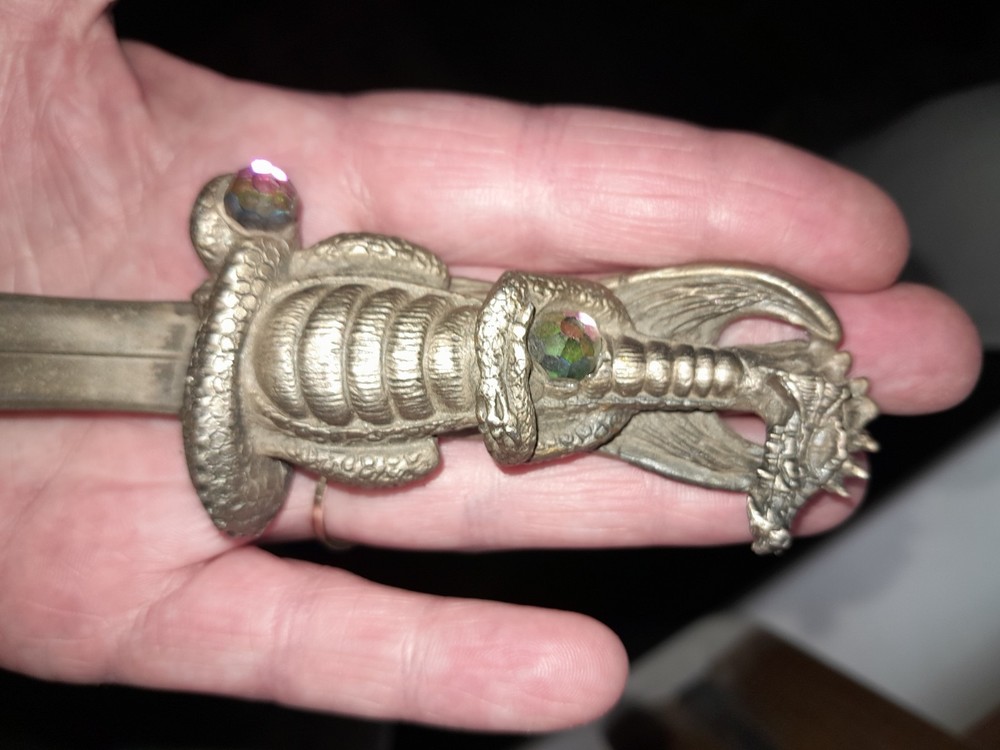 Myth and Magic heavy pewter letter opener