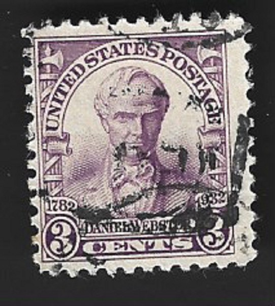 Scott# 725 3c WEBSTER SESQUINCENTENNIAL - (B-1)