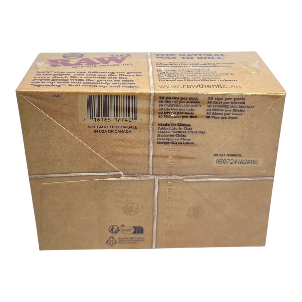 Raw Authentic Original Tips 50 Per Box, Free Shipping