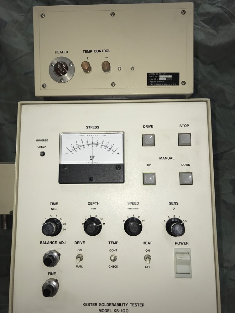 Kester Soderability Tester Ks-100, Indicator Ks-110 & Ks-120