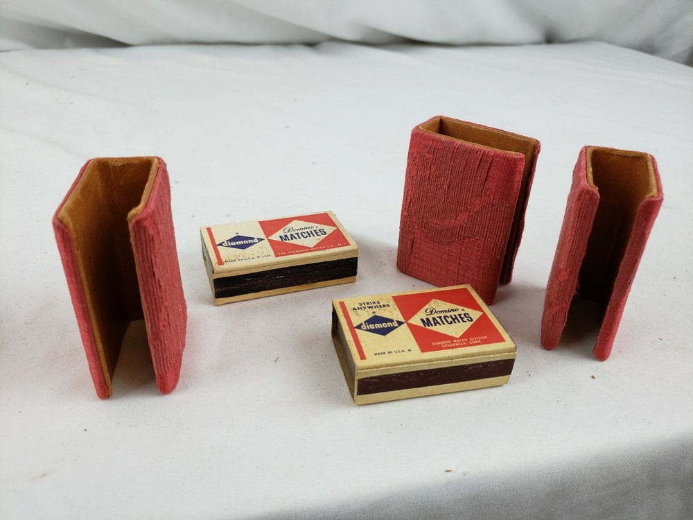 Excellent set of 3 antique match holders
