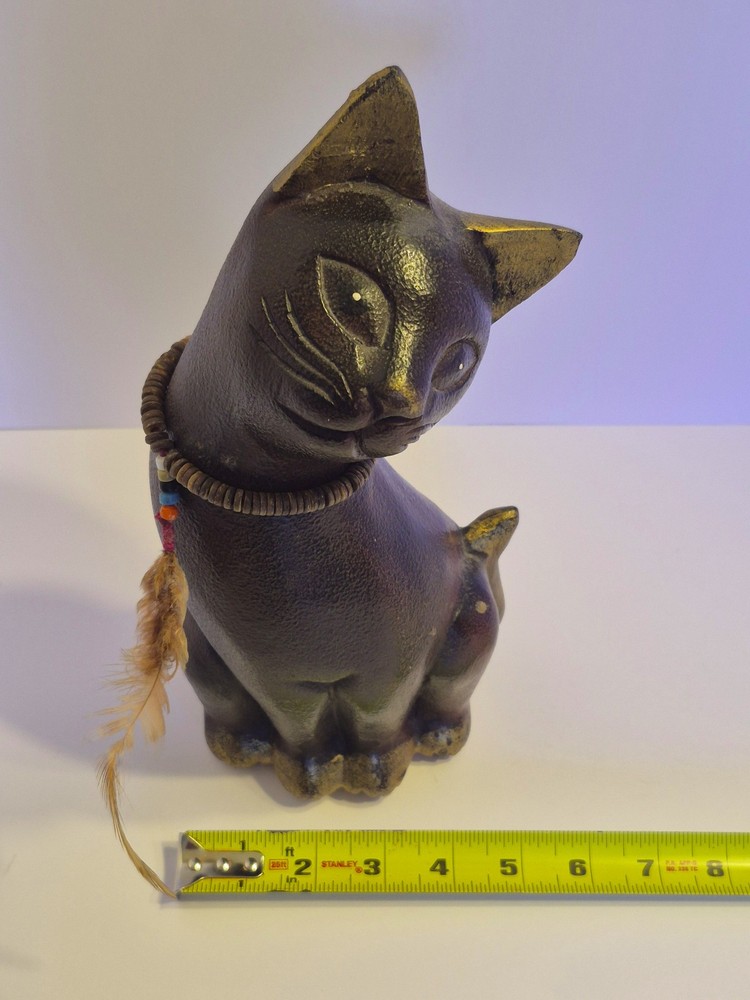 Ancient Egyptian Antique Goddess Bastet Cat Pharaoh Statue