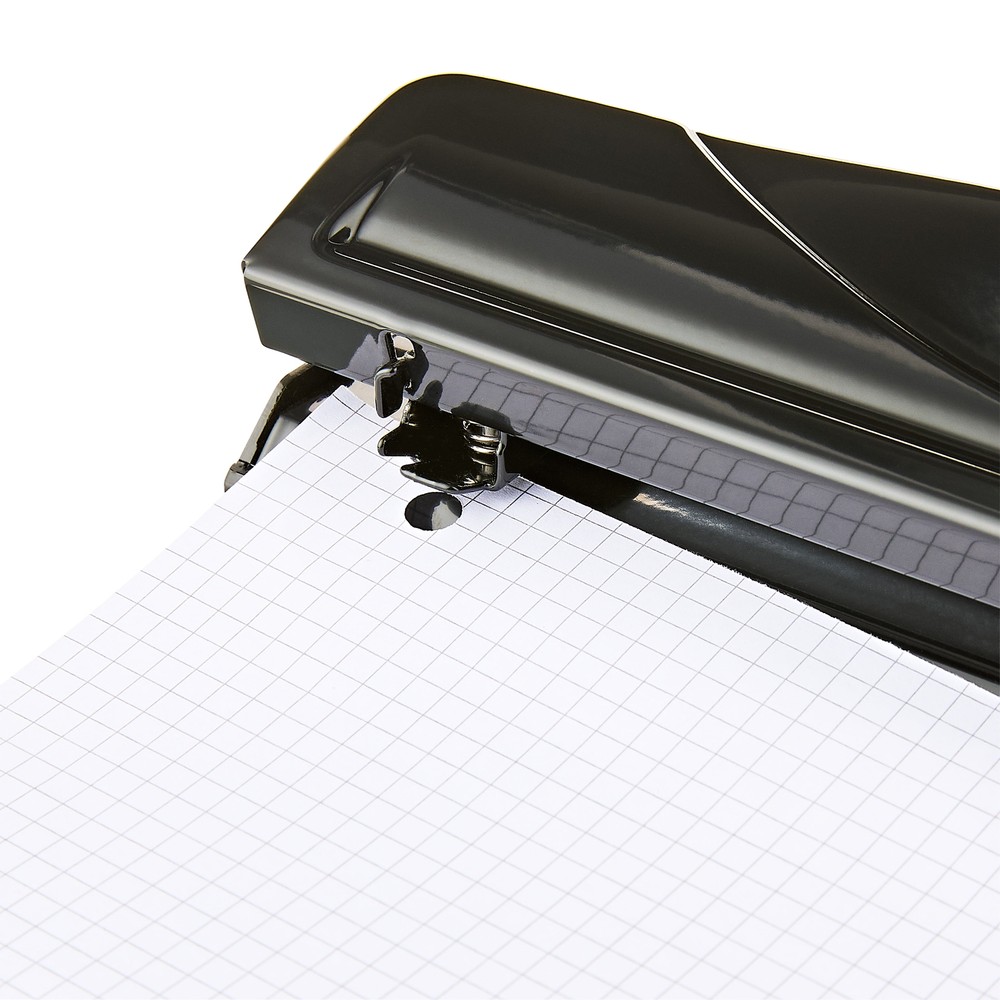 3-Hole Punch, 12 Sheet Capacity, Black