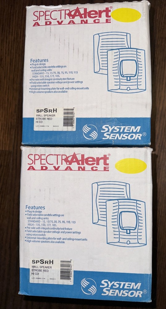 System Sensor SPSRH Wall Mount Speaker/Strobe Pack of Two