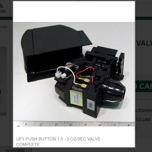 UF1 PUSH BUTTON 1.5 - 3 OZ/SEC VALVE COMPLETE #2304