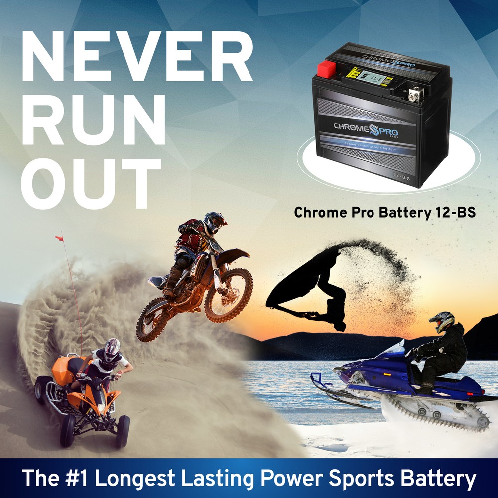 YTX12-BS iGel Chrome Pro Series High Performance Rechargeable Scooter Battery