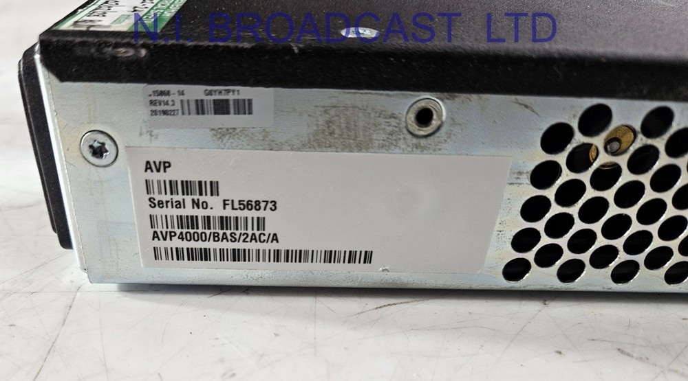 Ecrission avp4000 encoder with 2x EI9001T transcoder cards  installed