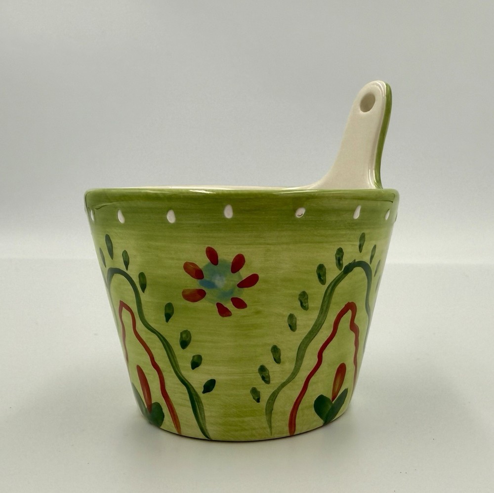 Hand Painted Morocco Leaf by Maxcera Planter Small Wall Pocket
