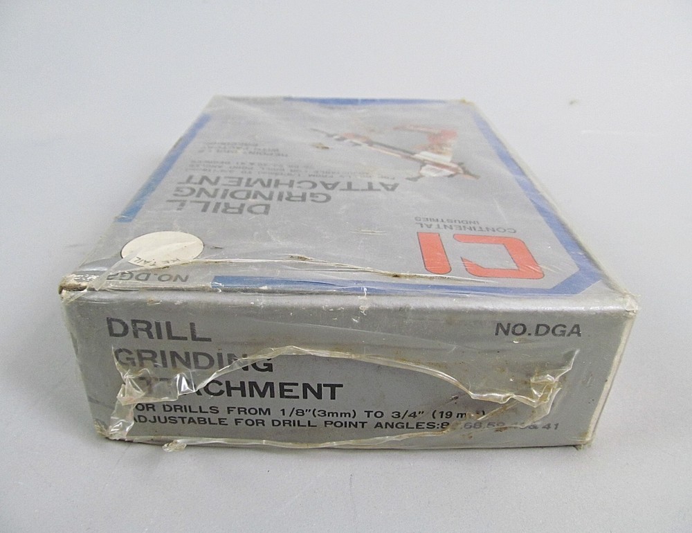 CI Drill Bit Sharpener Grinding Attachment DGA Vintage New NOS