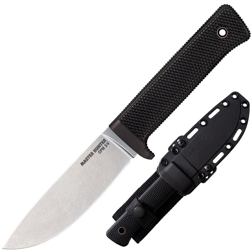 Cold Steel 3V Master Hunter 4.5" Fixed Stonewashed Blade, Kray-Ex Handle - 36CB