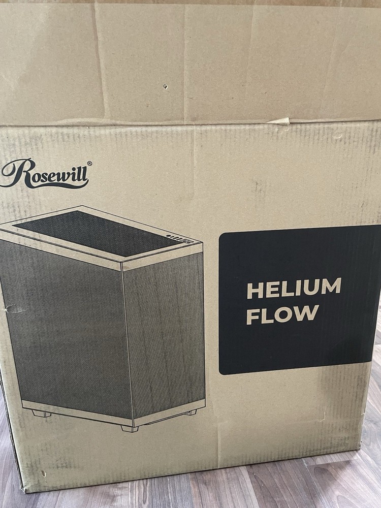 Rosewill Helium Flow White Mid Tower Computer Gaming Case, Mesh Panel, ATX, Tool
