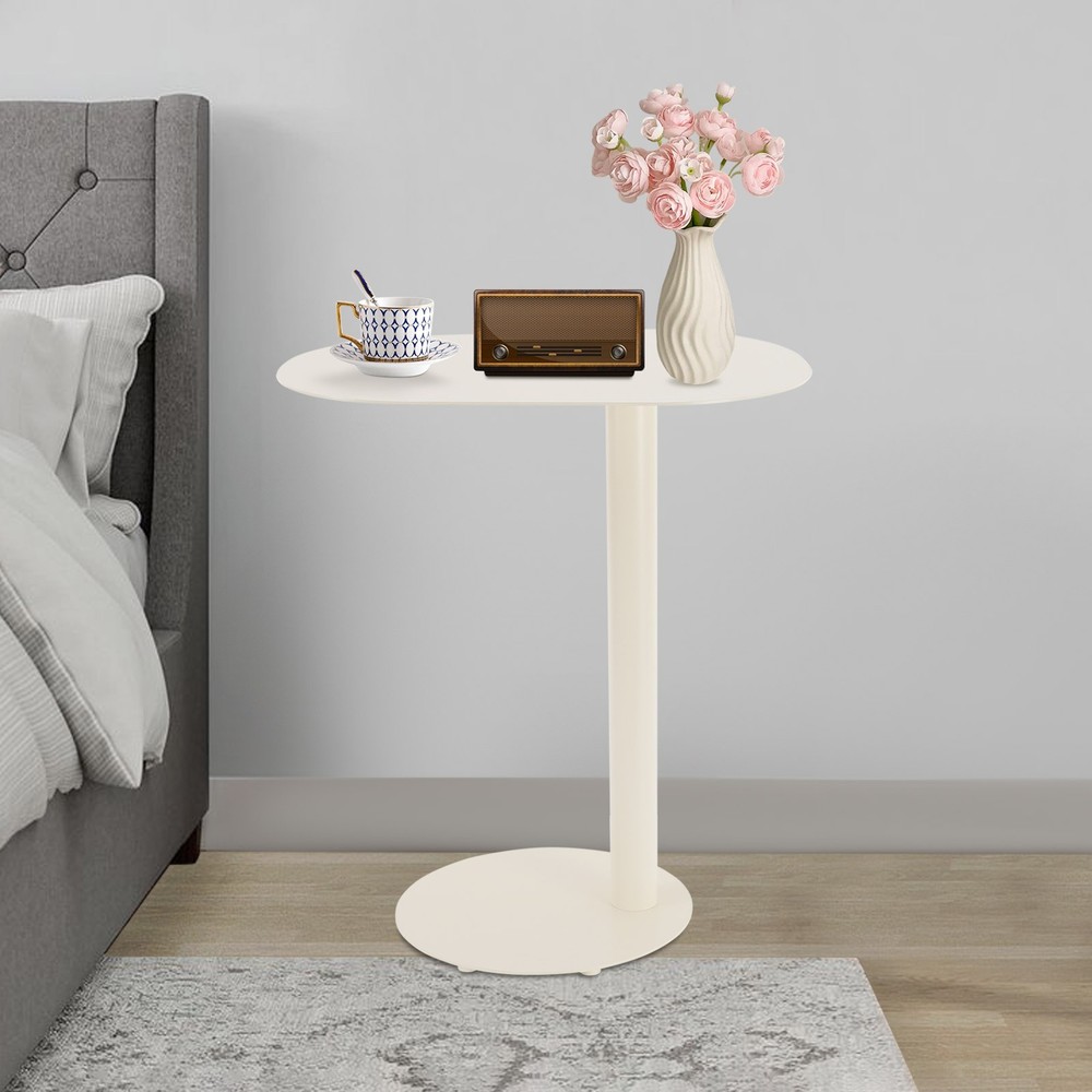 C-Shaped Side Table, Iron End Table, Couch Side Table Freestanding