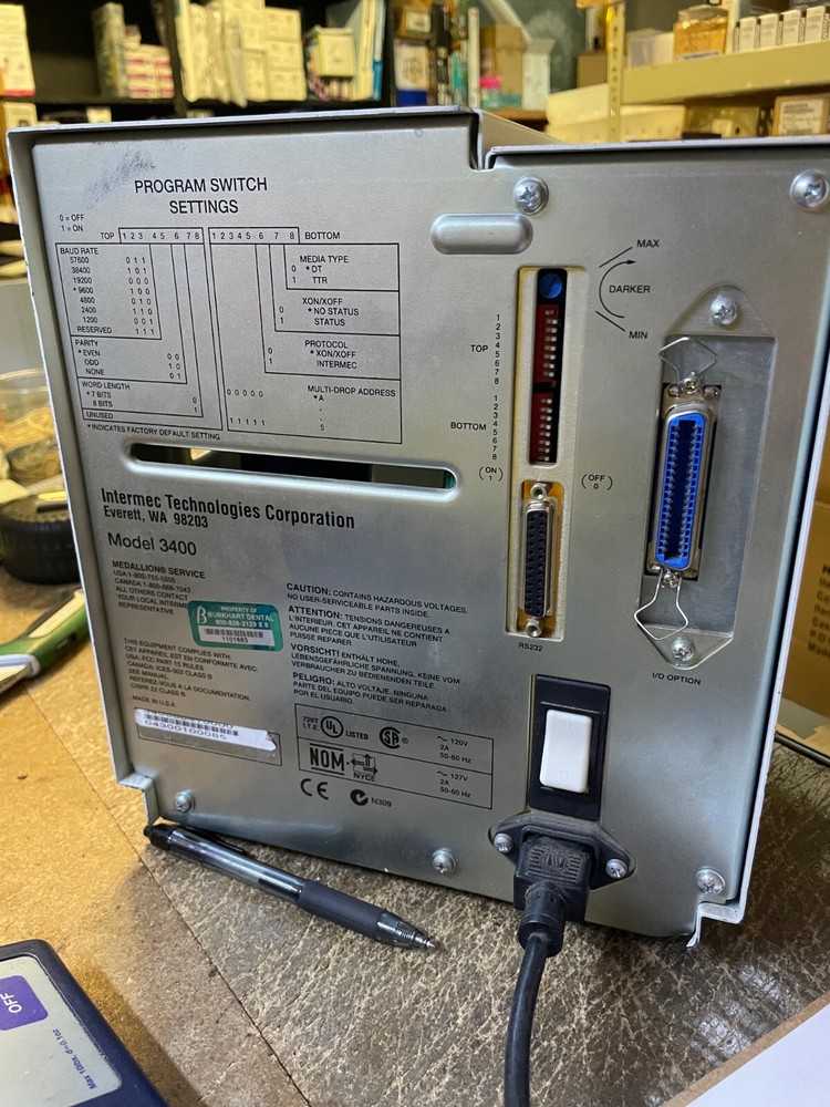 Used, Works - Intermec Technologies EasyCoder 3400 Thermal Label Barcode Printer