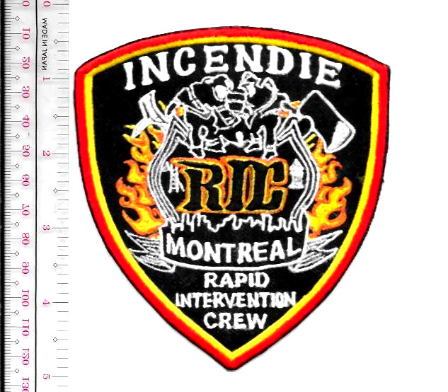 Montreal Fire Dept Rapid Intervention Crew Instructor Service d'Incend NO TARIFF
