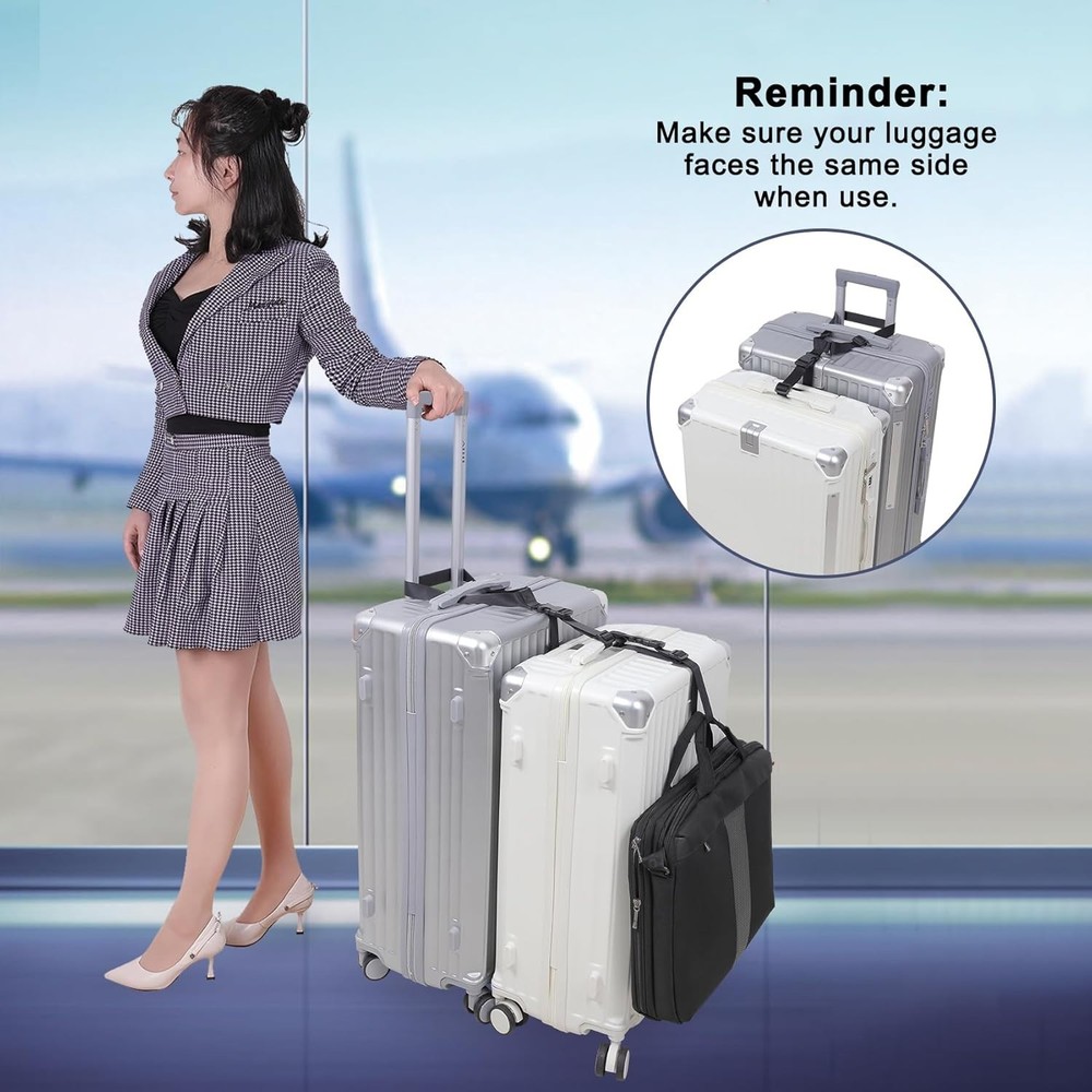Adjustable Luggage Connector Straps - Secure Your Suitcases Together Blissfully