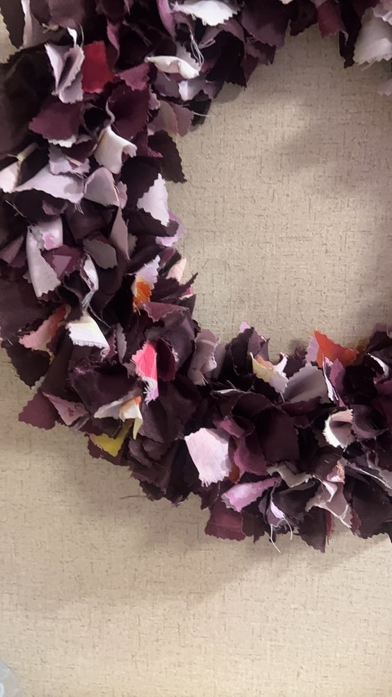 Handmade Fabric Rag Wreath