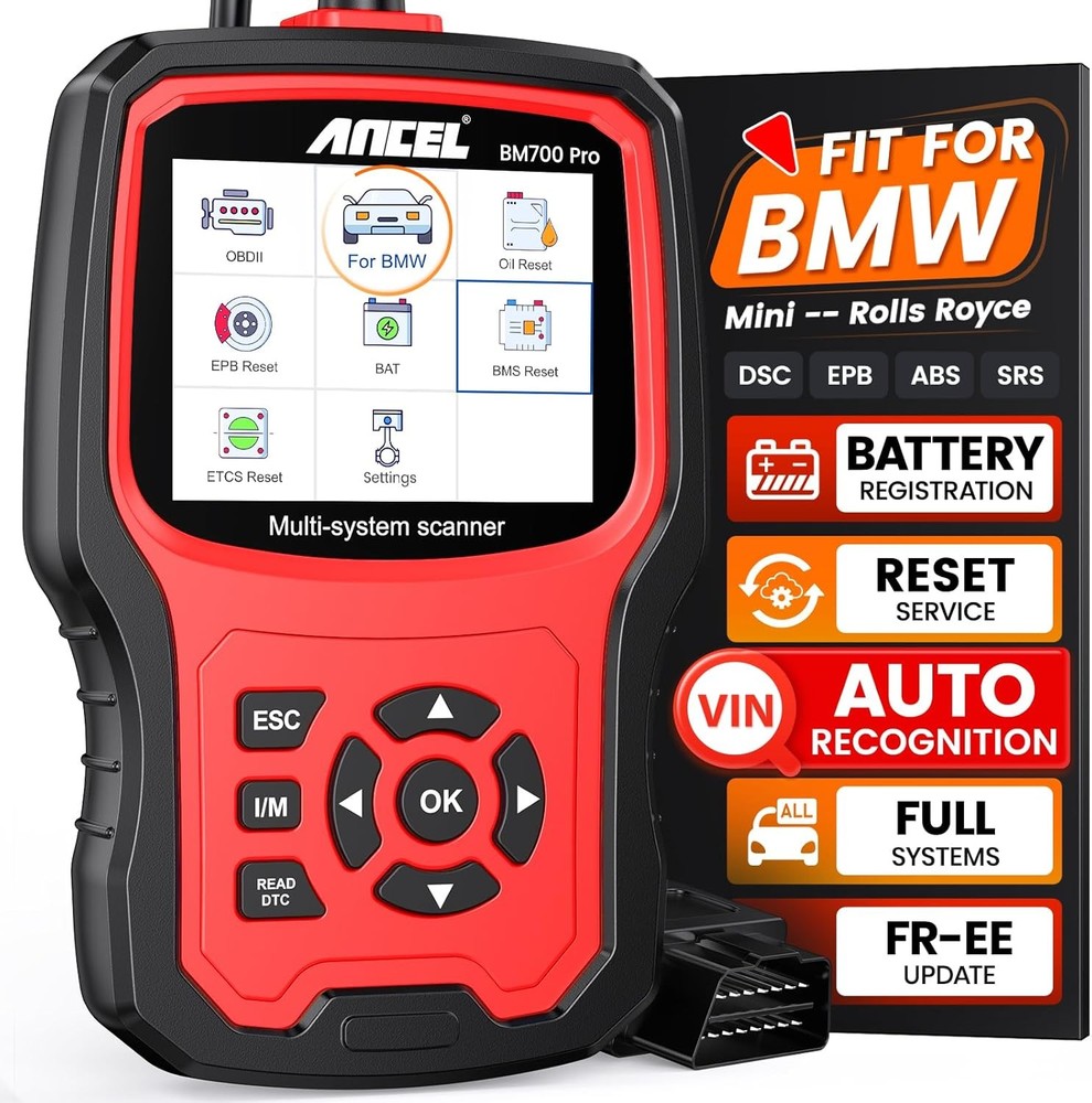 ANCEL BM700 ABS Battery Registration Tool Fit for BMW Diagnostic Injector Coding