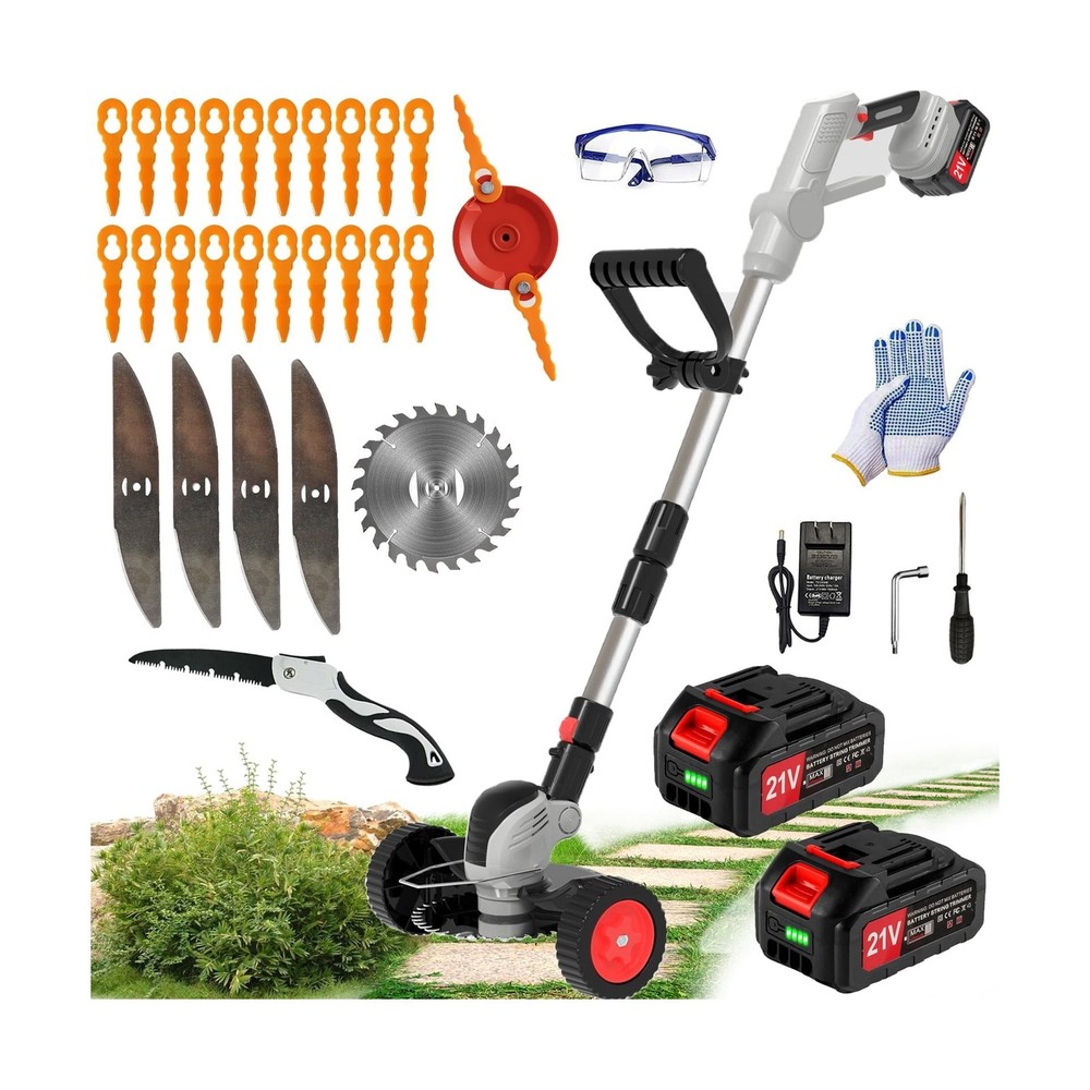 Electric Weed Wacker Cordless Eater Battery Powered Eater Lightweight Edger P...