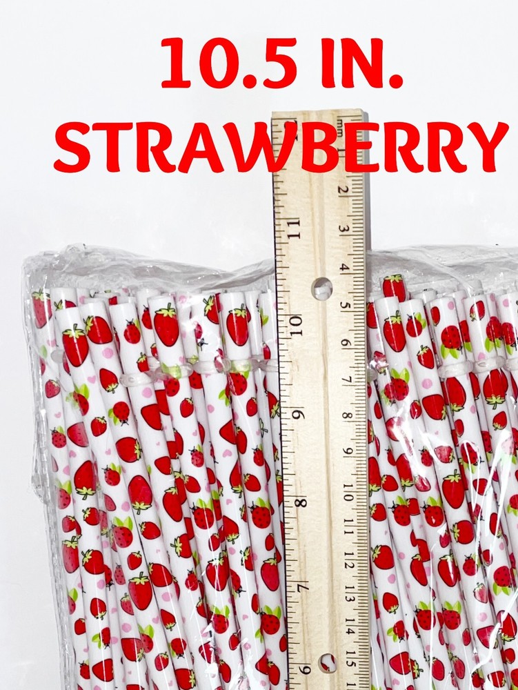 PATTERNED STRAWS, Dots, Checks, Flowers, Chevron, Fruit, Reusable, BPA Free