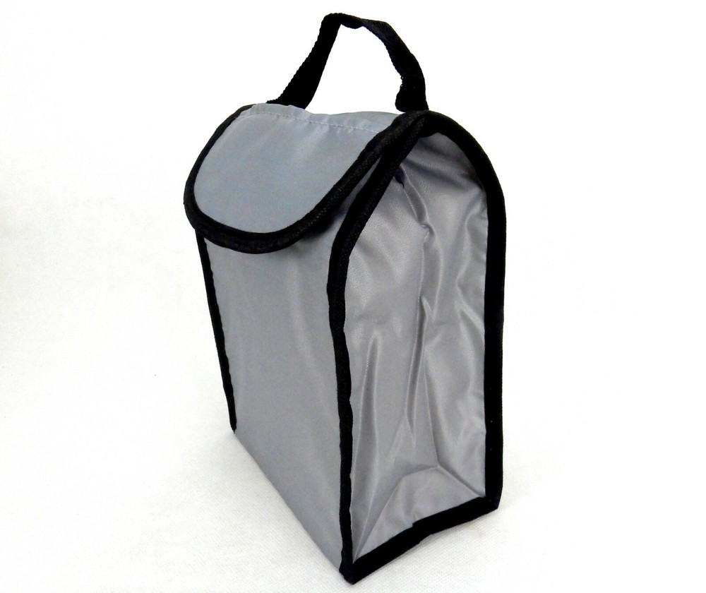 Fold-up Lunch Bag, Hook & Loop Closure, Insulated Lining, Red or Gray, #TB5200
