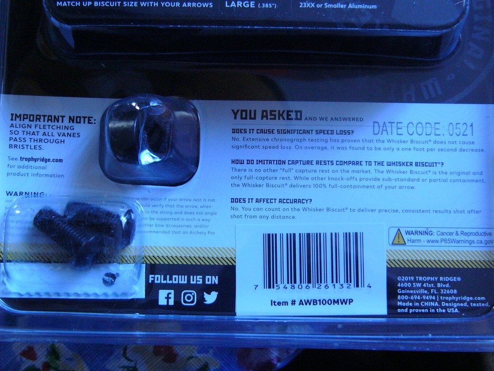 Trophy Ridge Whisker Biscuit Quick Shot