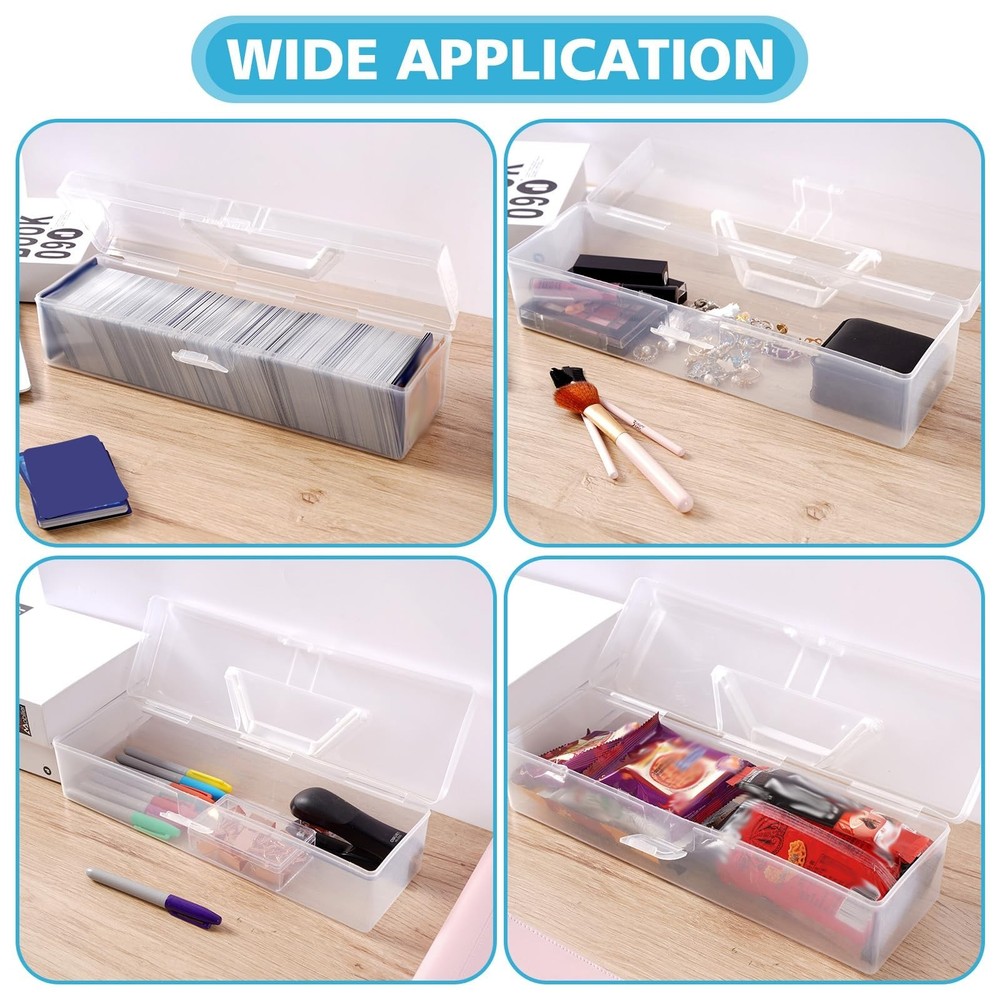 HOMEE Plastic Trading Card Storage Box, Playing Card Container, Toploader Sto...