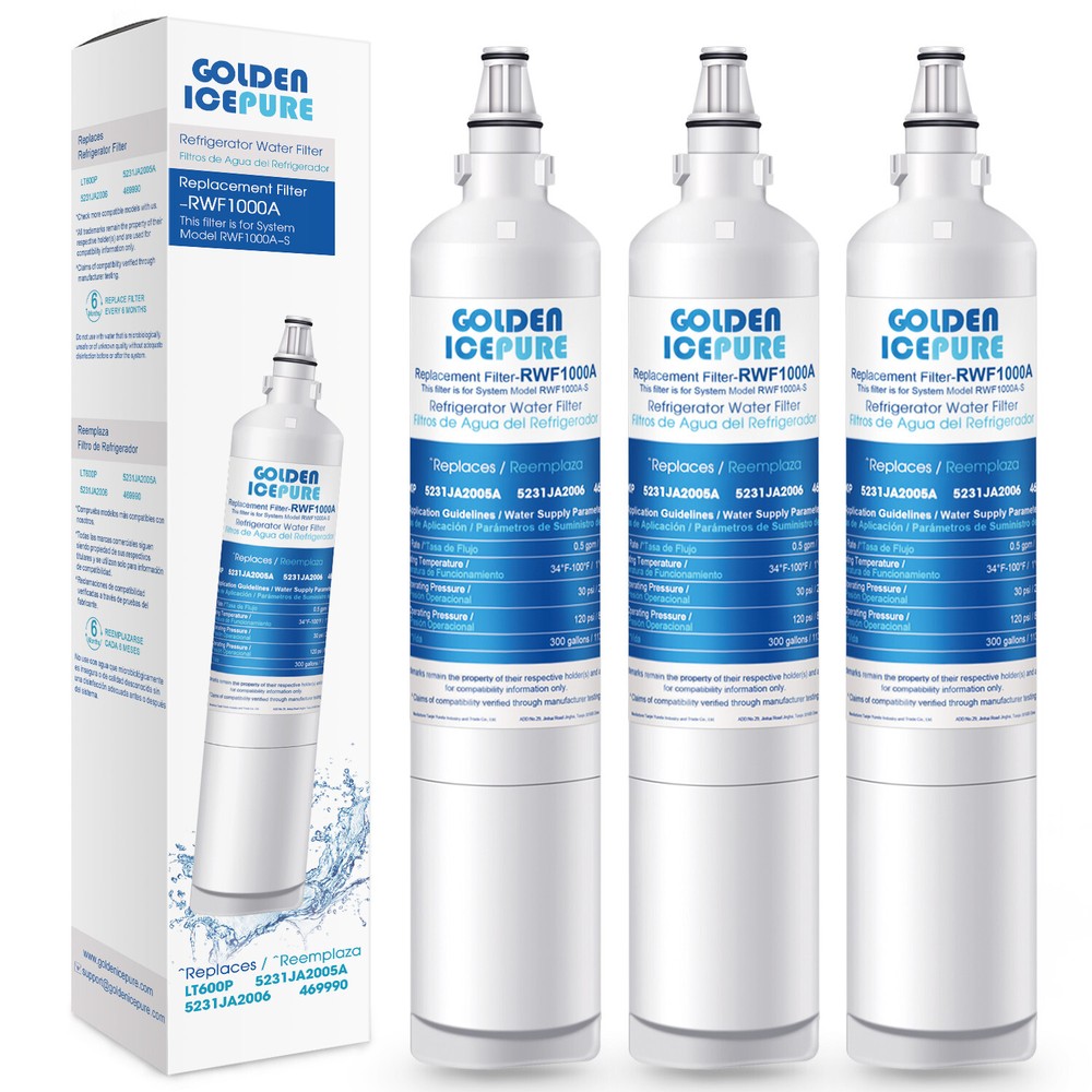 Fit For LG LT600P LFX25975ST LSC27931SW 5231JA2006A RWF1000A Water Filter 3 Pack