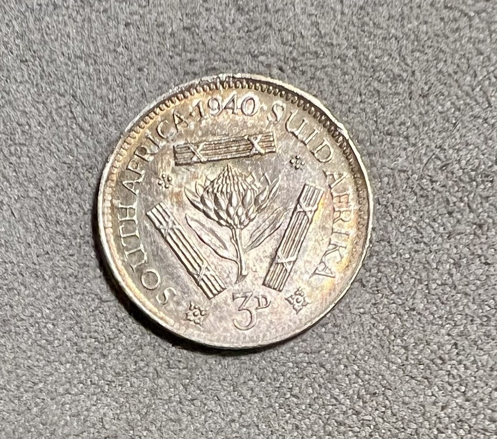 South Africa 1940 3 Pence Unc