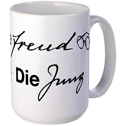 11oz mug Live Freud; Die Jung - Printed Ceramic Coffee Tea Cup Gift