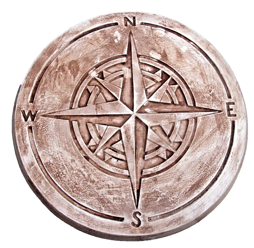 Nautical compass mold plaster cement plastic casting mould  12" x 1"