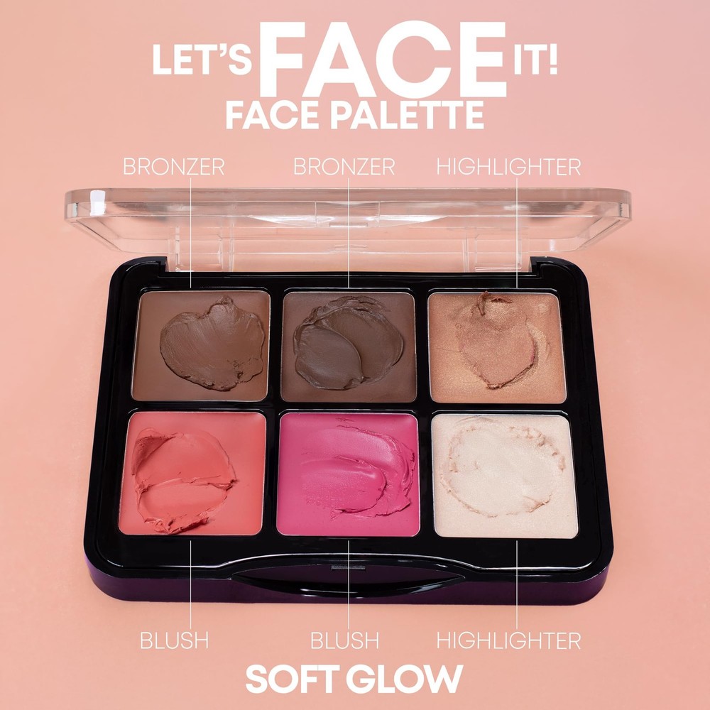 W7 Let’s Face It Cream Palette – Light Soft Glow - -