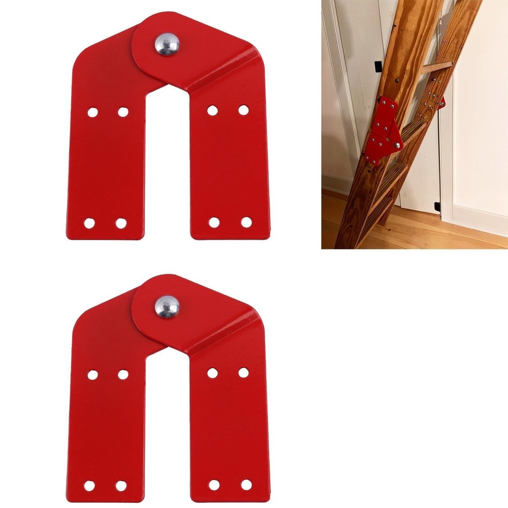 2Pcs Attic Ladder Hinge Pull Down Stair Parts Replacement Kit...