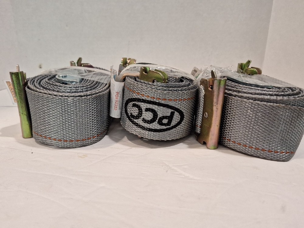 Pacific Cargo Control E Track Cam Buckle Strap - 2 Inch X 16 Ft Gray FREE SHIP