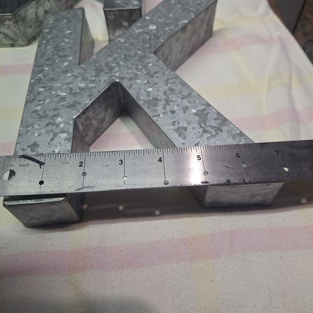 Corrugated Steel Box Letter "K"