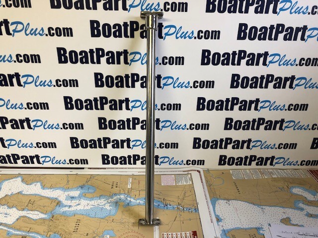 Stainless Steel Double Base Stanchion 23"