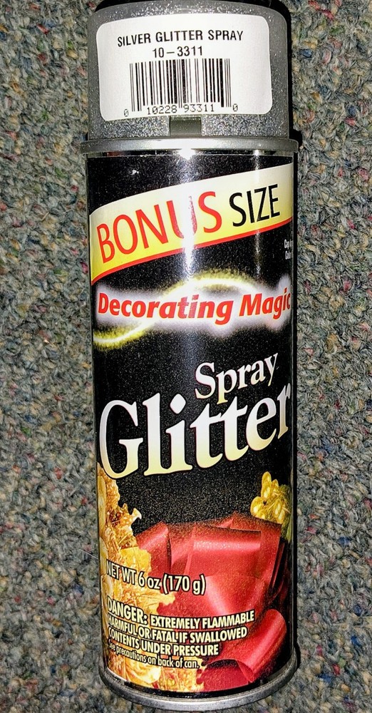 Silver Decorating Magic Spray Glitter - 6 oz can