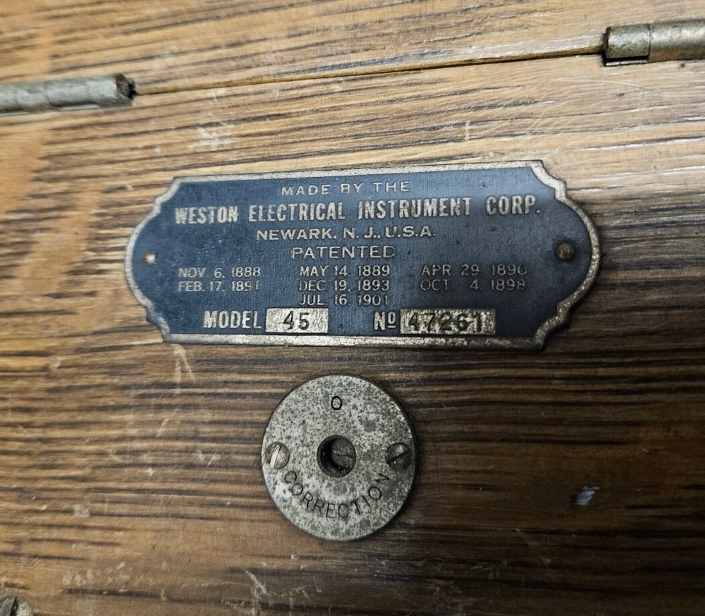 2 X ANTIQUE ELECTRICAL INSTRUMENT VOLTMETER AMMETER WESTON ELECTRONICS