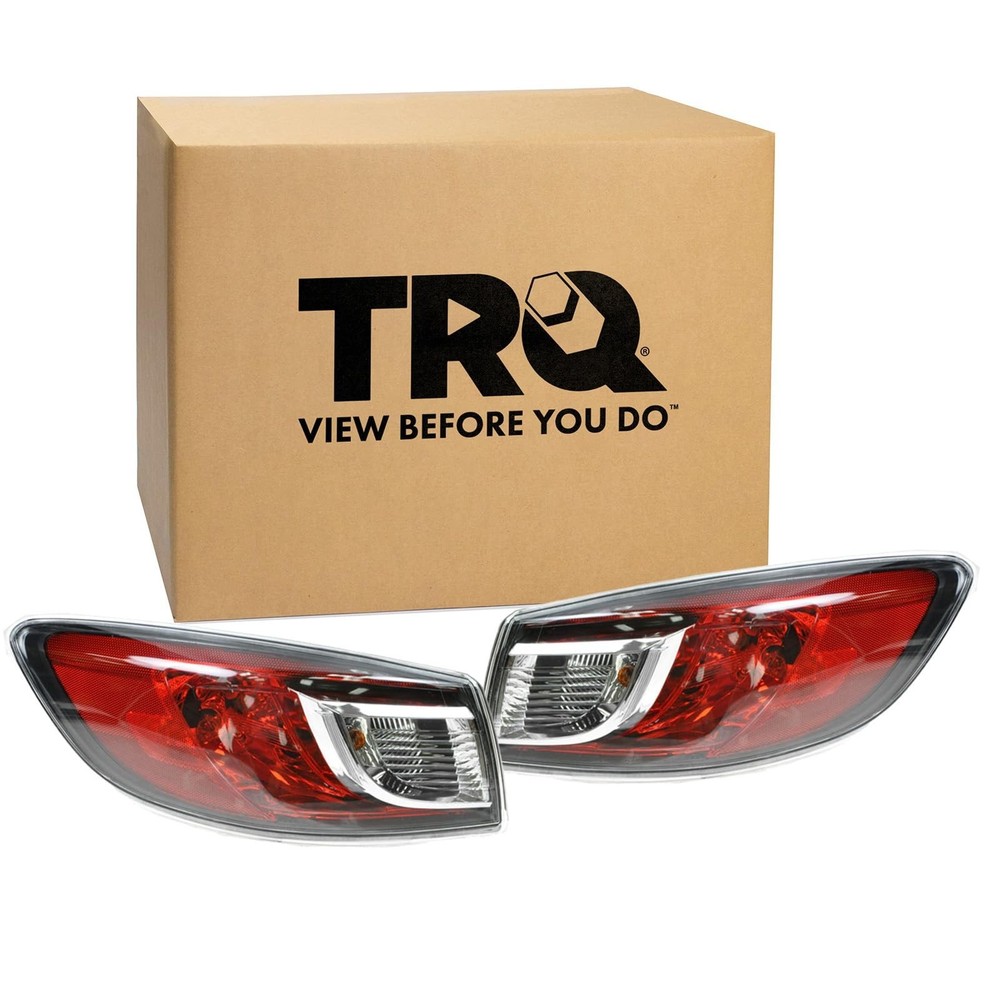 TRQ Rear Driver & Passenger Side Tail Light Set Outer Fits 2010 2011 2012 201...