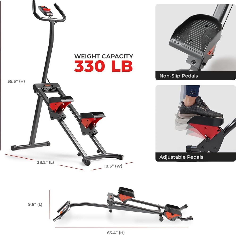 Stair Climber Stepper Exercise Equipment with Handlebar and App Connection