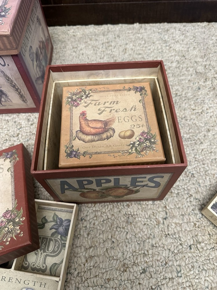 Farmhouse Nesting Storage Boxes