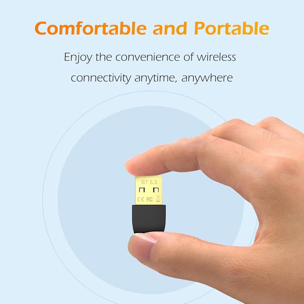 Compact Bluetooth 5.3 USB Adapter - Fast & Reliable Wireless Connections