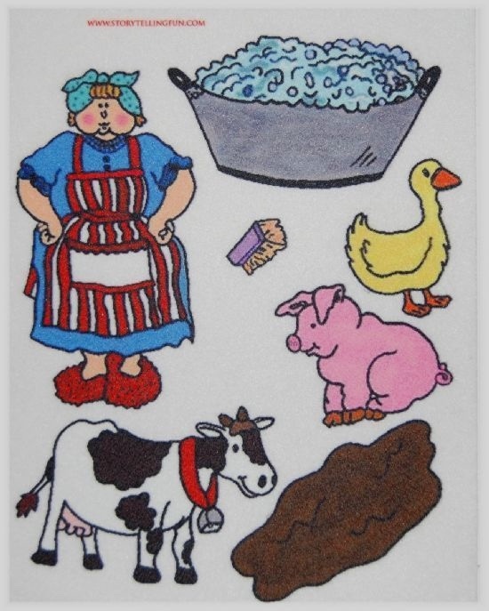 Mrs. Wishy Washy Felt / Flannel Board Set