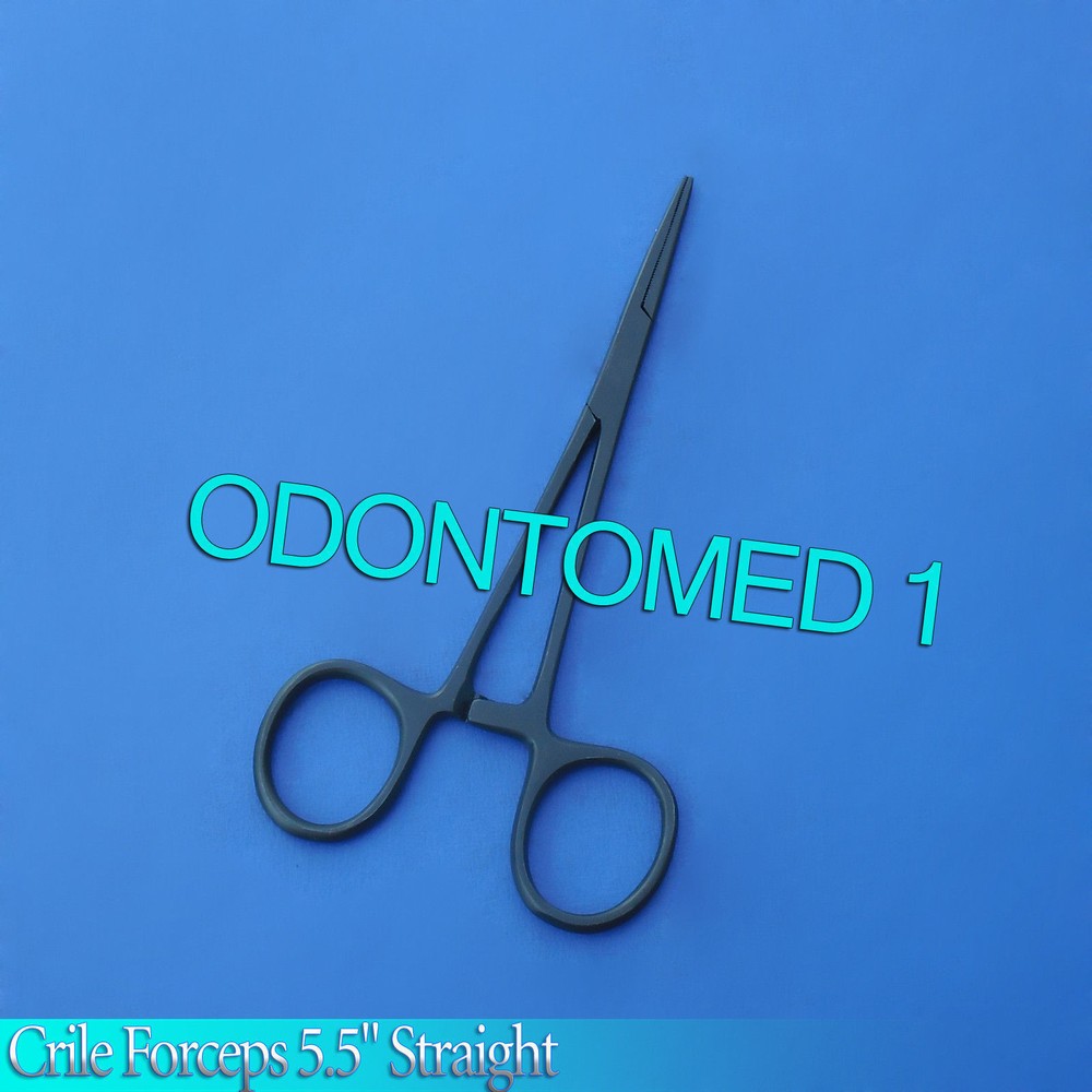 3 Crile Forceps 6.25" Straight Black Coated surgical Instruments