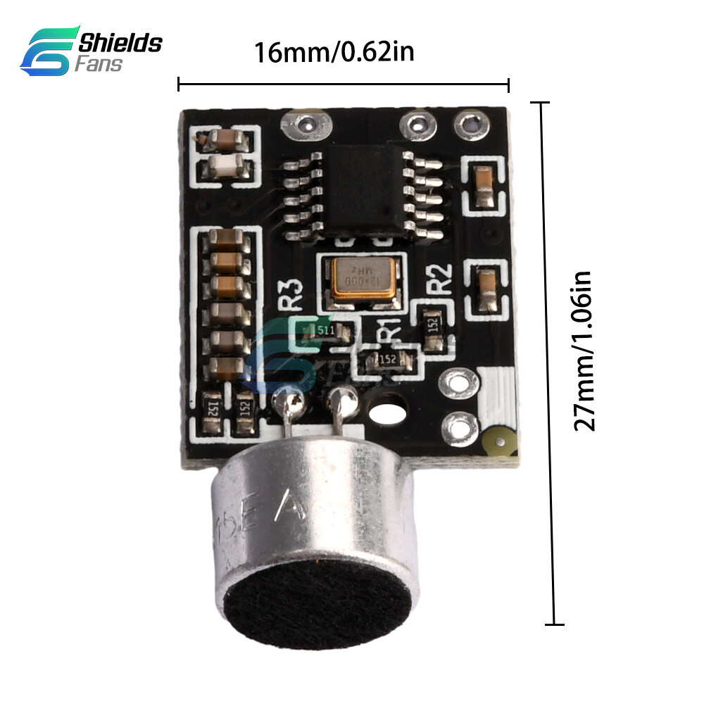 Wireless Microphone MIC FM 10dBm Transmitter Module Support Dual-channel Stereo