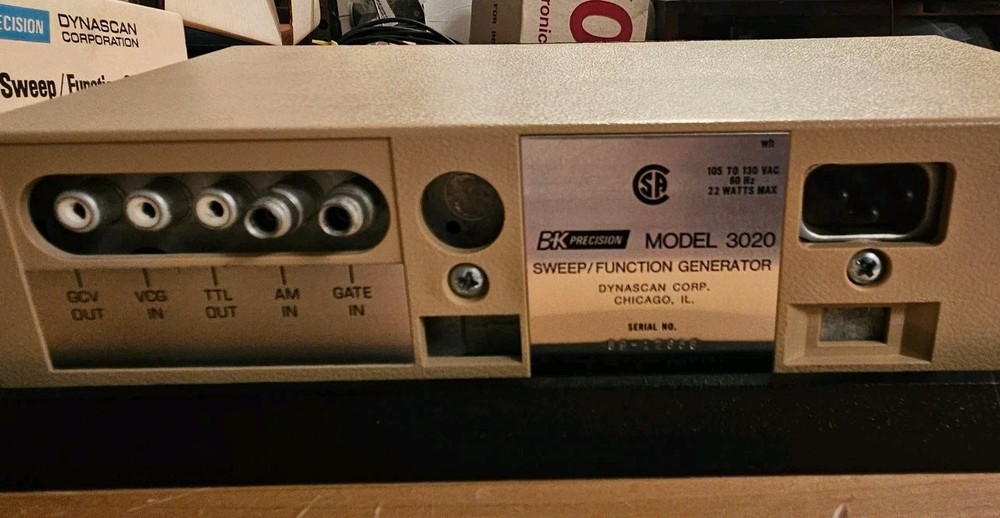 BK Precision 3020 Sweep Function Generator Tested w/ Original Box Manual & Schem