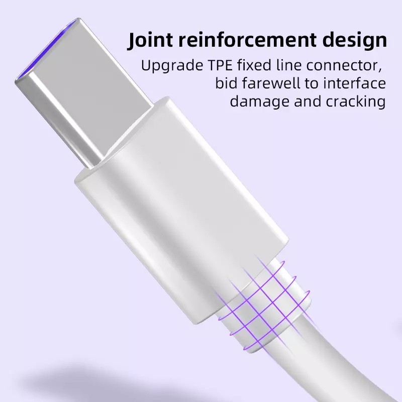 Universal USB Type-C Fast Charging Cable for Samsung Galaxy /Android Phone White
