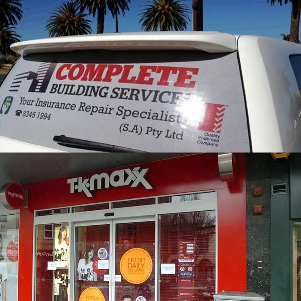 Perforated One Way Vision Window Graphics Large Format Printing Vinyl 54"x100ft.