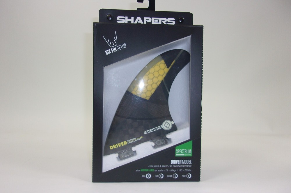 Shapers Surfboard Fin Six Fin Setup Spectrum Driver Model Medium/Large