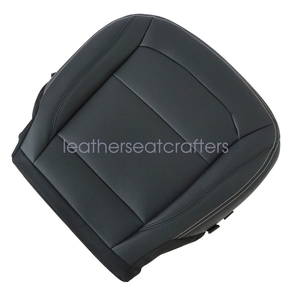 Driver Bottom Leather Seat Cover Blk PERF For 2016 2017 2018 2019 Ford Explorer